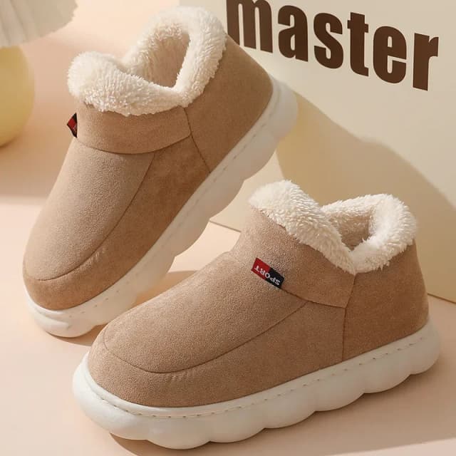 Inverno sapatos femininos casuais casa sapatos para homem 2025 ao ar livre sapatos de algodão quente para mulher interior de pelúcia acolchoado chinelos femininos