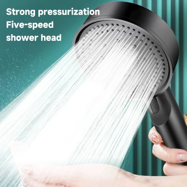Pressão ajustável Boost Shower Head, Grande chuveiro de água, Acessório do banheiro multifunções, 6 modos