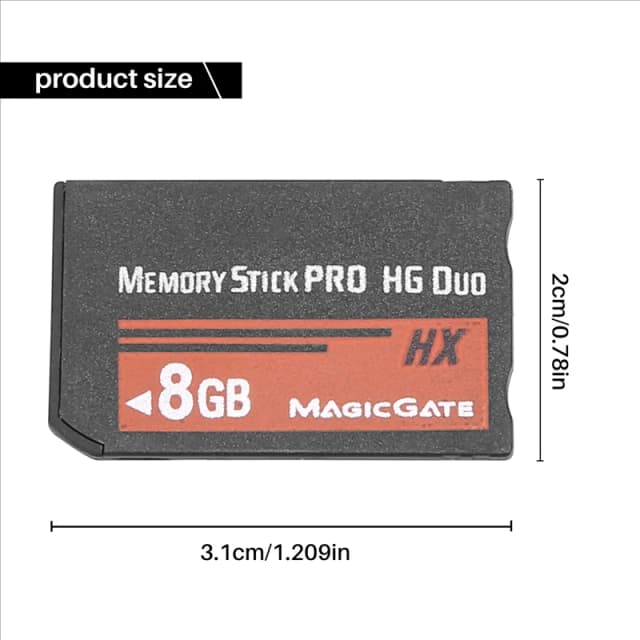 Mais novo cartão de memória MS Pro Duo HX de 8 GB para câmera Sony PSP Cybershot