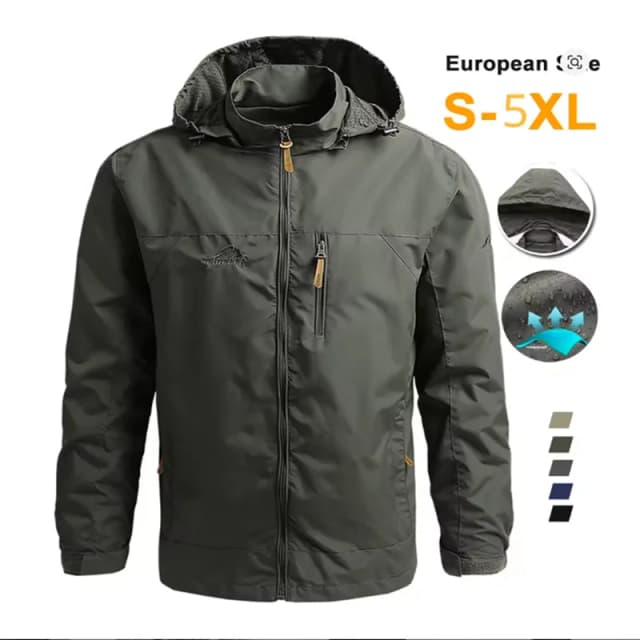 Jaqueta Esportiva Casual Masculina Corta-Vento Stormtrooper de Camada Única para Outono/Inverno, Tamanhos Grandes M-5XL, Ideal para Atividades ao Ar Livre