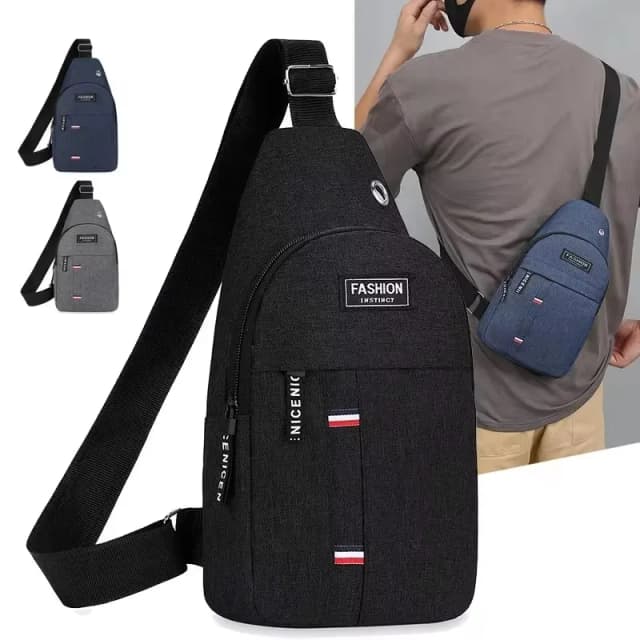 Bolsa de peito masculina de um ombro crossbody bolsa grande capacidade esportes ao ar livre e lazer moda pequena bolsa de ombro grande capacidade