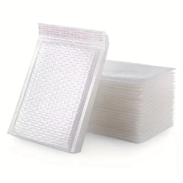 Saco bolha para embalagem de vestuário, espuma Envelope, grosso, impermeável, filme perolado composto, branco, expresso, 10PCs