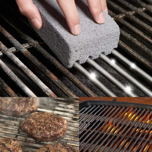 1 unidade Bloco de Pedra-Pomes para Limpeza de Grelhas de Churrasco, Ferramenta para Grelhas de Churrasco e Cozinha Externa