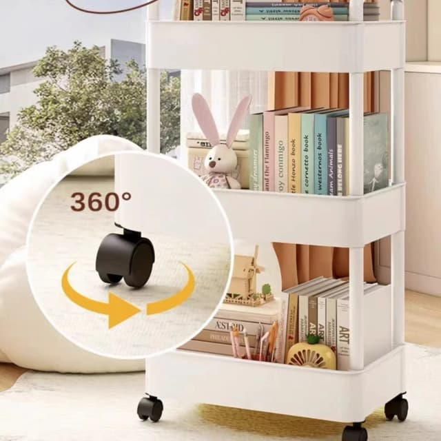 Casa multi-camada pequeno carrinho de armazenamento rack de chão ao chão cozinha quarto banheiro rack de armazenamento com rodas