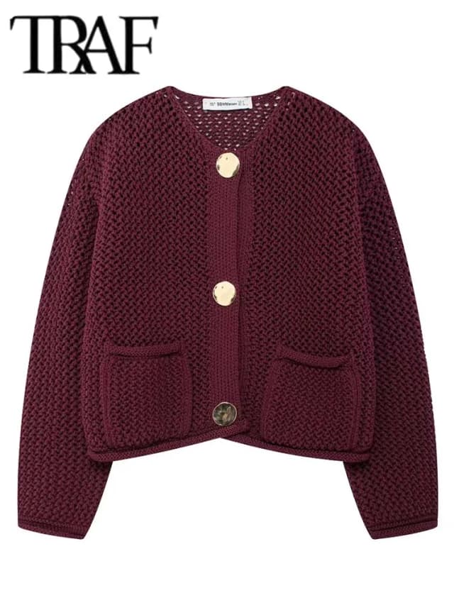 Outono inverno malha cardigans para mulheres casual botão manga longa camisola feminina 2024 moda solta senhora cardigans casaco