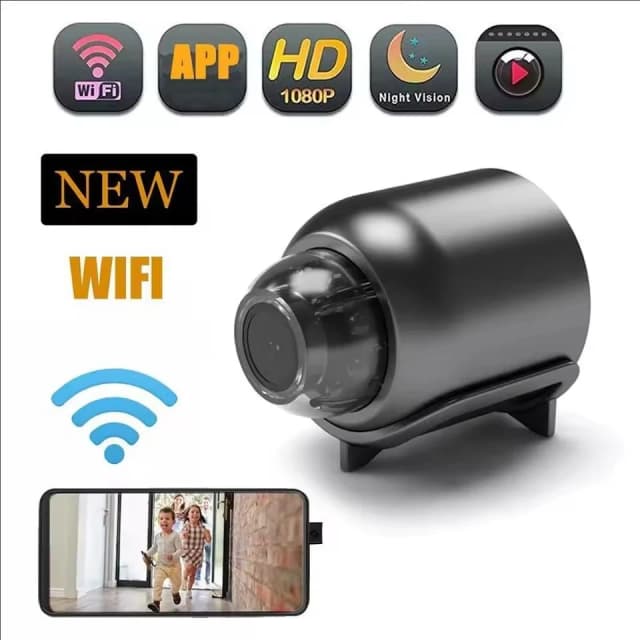 Câmera Mini HD 1080P WiFi Sem Fio com Visão Noturna para Monitoramento de Segurança em Casa, Crianças e Animais de Estimação