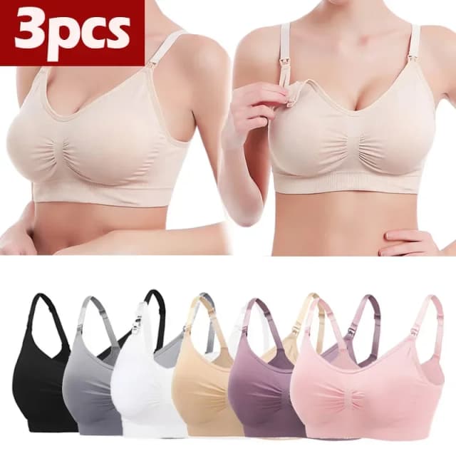 3 pc/lote maternidade sutiãs de enfermagem algodão amamentação mulheres grávidas gravidez roupa interior amamentação sutiã roupas lactancia