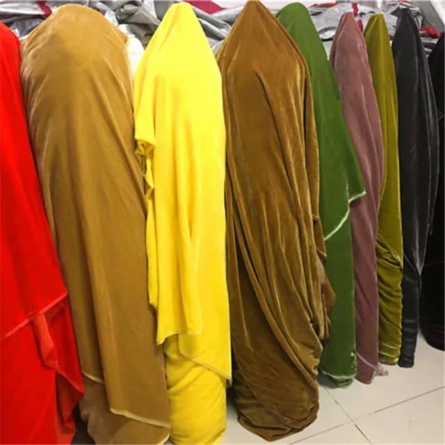 1/3/5 jardas veludo de seda amoreira por jarda tecidos de vestuário cheongsam com pano roupão de veludo feminino vestido de noite branco azul vermelho