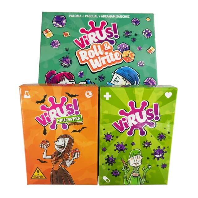 Jogo de tabuleiro vírus 1 2 3, o jogo de cartas complicado e divertido, versão em espanhol e inglês, jogo de festa para diversão, jogo de família