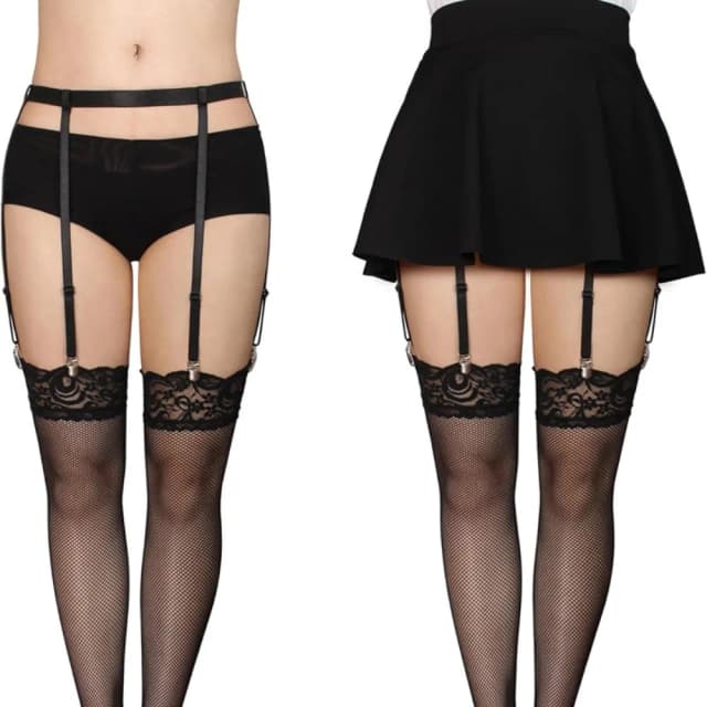 Coxa alta meias liga cinto para mulheres meninas ajustável elástico perna meias suspensórios cinto lingerie liga senhora meia cinto