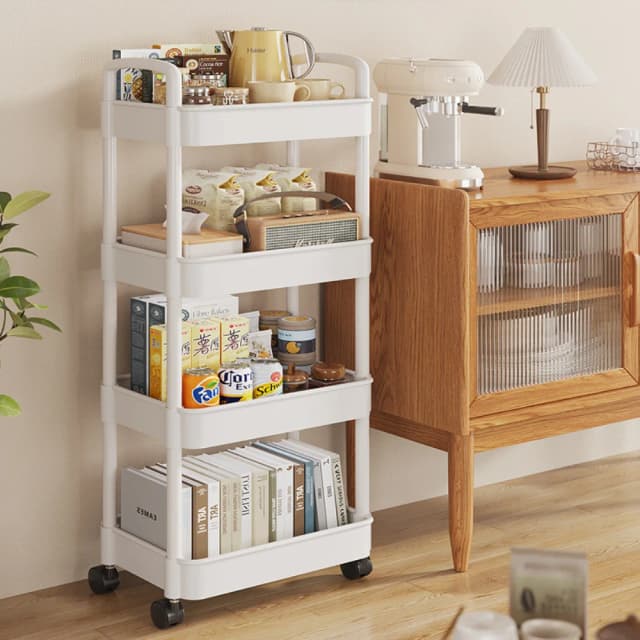 Carrinho de armazenamento móvel quarto multi-camada rack de armazenamento organizador sala de estar lanches prateleira carrinho de cozinha doméstico com rodas