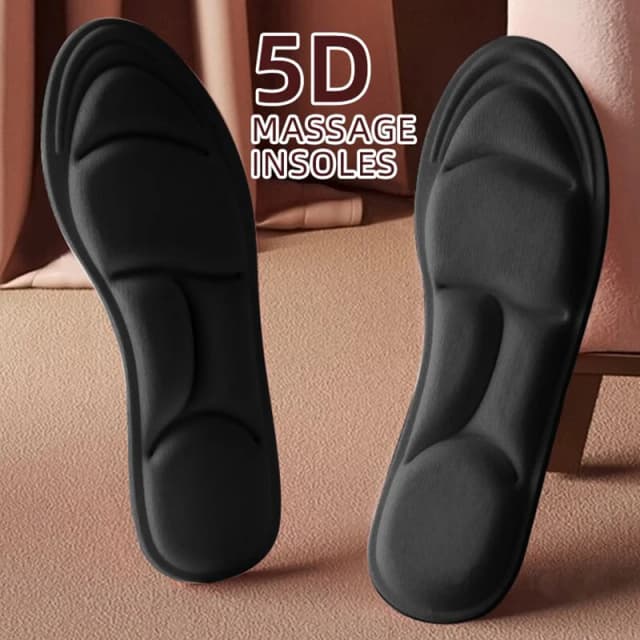 Palmilhas de espuma de memória de massagem 5D espessamento almofada respirável conforto adequado para palmilhas de salto alto