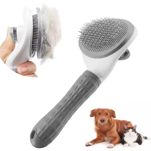 Escova removedora de pelos de cachorro, escova de limpeza e cuidados com cabelo longo para cães e gatos, escova de banho para limpeza de pelos, suprimentos para cães