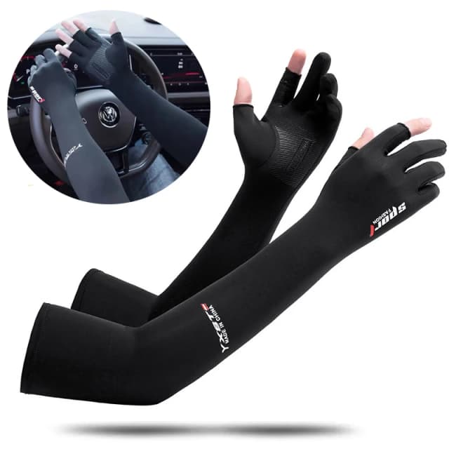Verão masculino e feminino condução proteção solar braço cobre ciclismo luvas esportivas mangas compridas mangas respiráveis luvas frescas