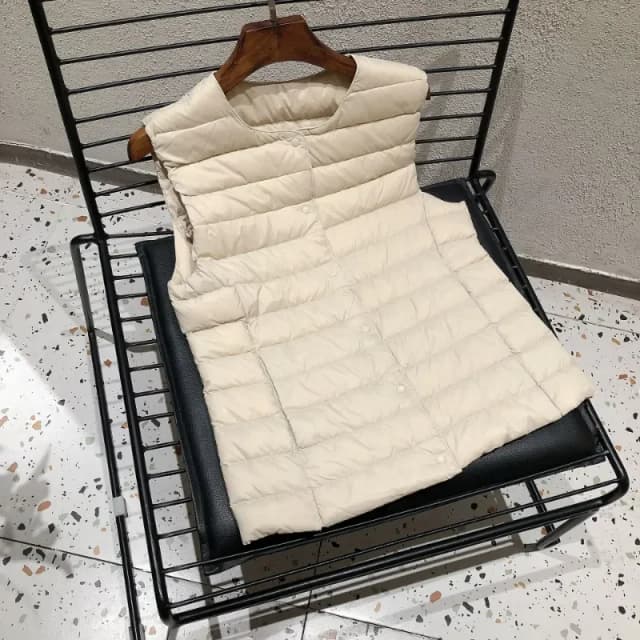 2025 novas mulheres sem mangas jaqueta puffer primavera inverno feminino 90% pato branco para baixo ultra leve empacotável quente forro colete