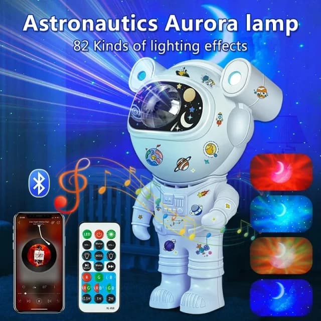 Crianças estrela diy projetor luz noturna com controle remoto 360 design ajustável astronauta nebulosa galáxia iluminação para crianças