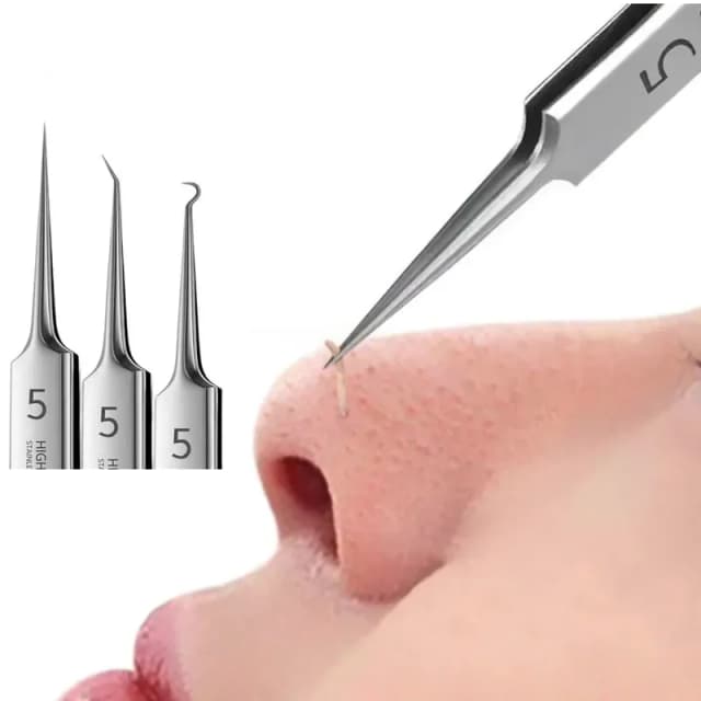 Alemão Ultrafino No. 5 células espinhas cravo clipe pinças salão de beleza especial raspagem & fechamento artefato acne agulha ferramentas