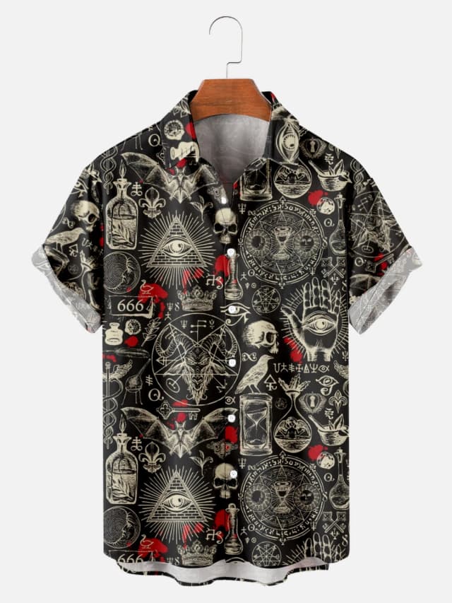 Novas camisas havaianas para homens crânio verão casual manga curta y2k alta qualidade oversized streetwear vintage praia topos roupas