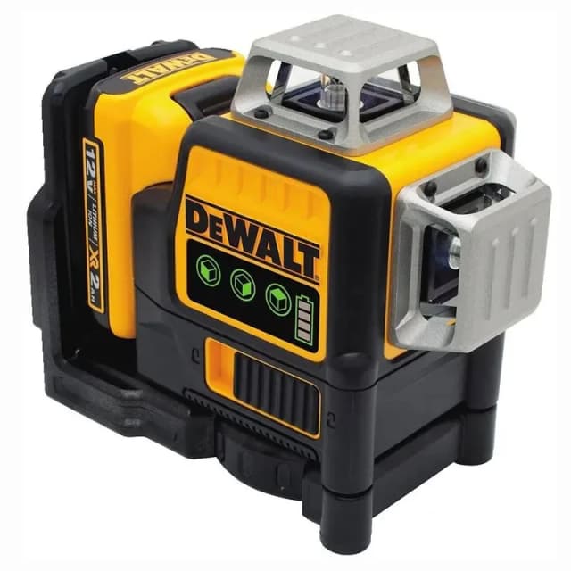 Dewalt DW089LG 3 lados * 360 graus vertical 12 linhas laser nível horizontal medidor de nível de luz verde ao ar livre