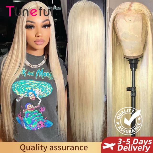 13x6 hd transparente 613 loira laço frontal perucas de cabelo humano brasileiro em linha reta frente do laço perucas de cabelo humano pode ser tingido qualquer cor