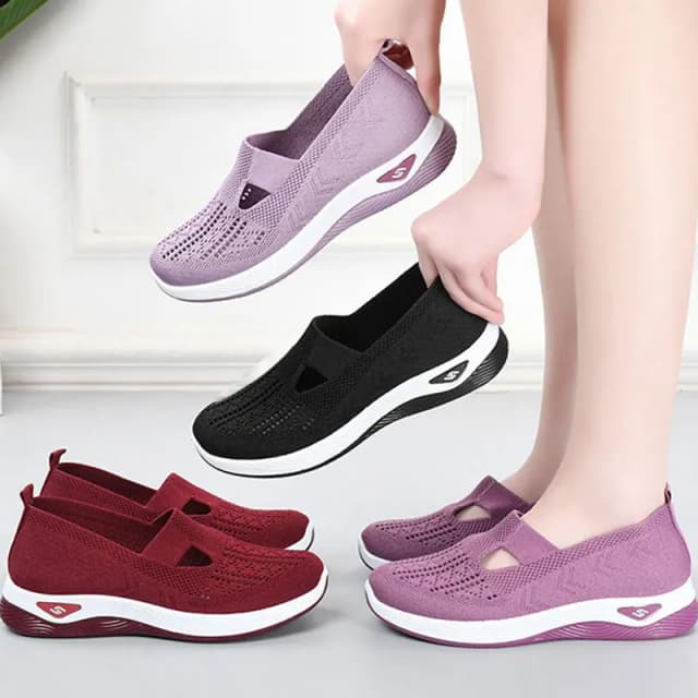 ​ Sapatos femininos 2025 verão tênis casuais malha respirável sola grossa acessível frete grátis ​