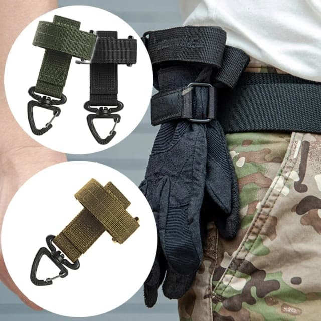 Luvas de nylon multi-propósito gancho, acampamento ao ar livre, suporte de corda de escalada tática, correia de segurança anti-perdida