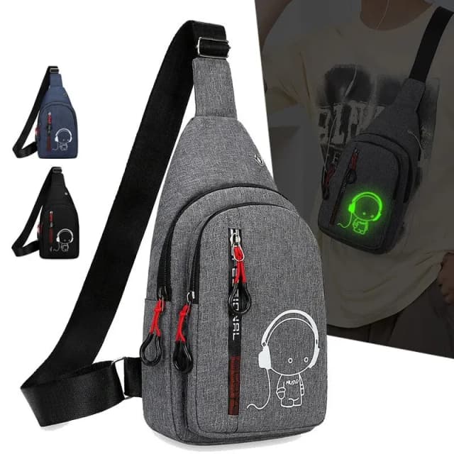 Bolsa de peito masculina 2024 nova moda casual bolsa de ombro masculino mão crossbody coreano ciclismo mochila