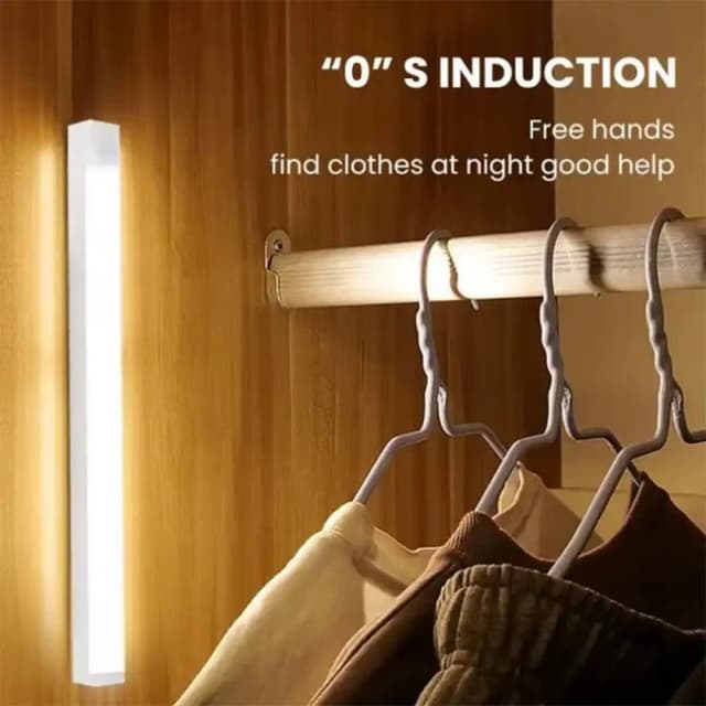 Sensor de movimento recarregável luz noturna sem fio lâmpada led para armário de cozinha guarda-roupa escada backlight iluminação do armário