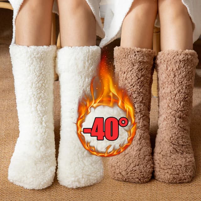 Engrossado inverno tecido térmico meias de caxemira meias de chão tapete feminino casa mais meias de veludo meias de sono chinelos capa de perna