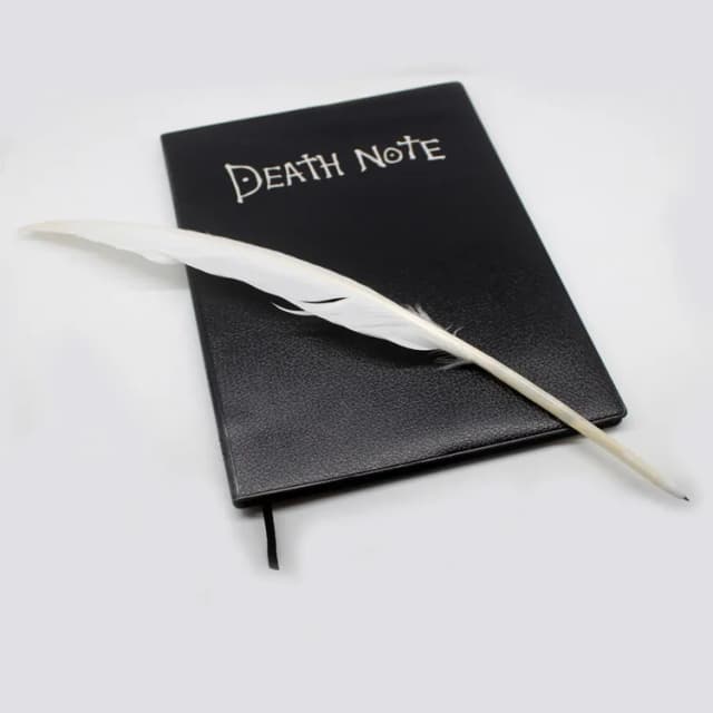 Anime death note caderno conjunto diário de couro e caneta pena animação arte escrita diário death note bloco de notas