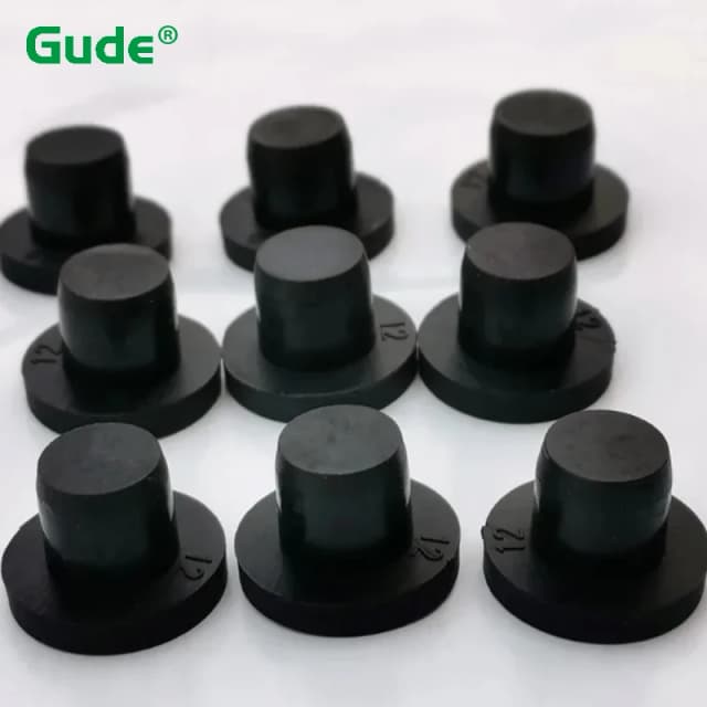 Tampas de buraco de silicone sólido preto 2mm-14mm tipo t resistência de alta temperatura vedação buraco plugues à prova de poeira junta tampas de extremidade