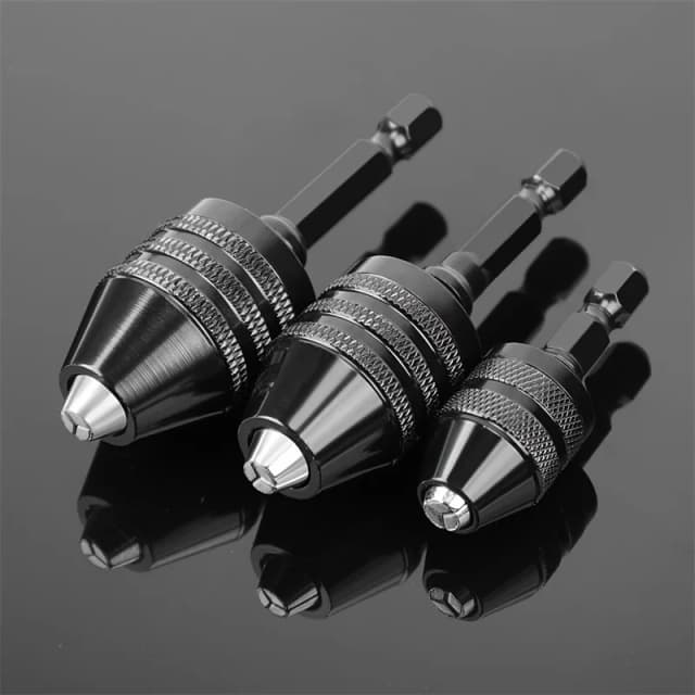 JENTORIX Adaptador de Mandril Elétrico Mini Sem Chave 0.3mm-8.0mm para Brocas e Chaves de Fenda com Extensão e Fixação Sextavada de 1/4"