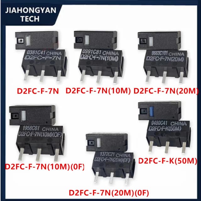 2 peças 5 peças 10 peças original d2fc mouse micro botão interruptor D2FC-F-7N 10m 20m de D2FC-F-K 50m para omron