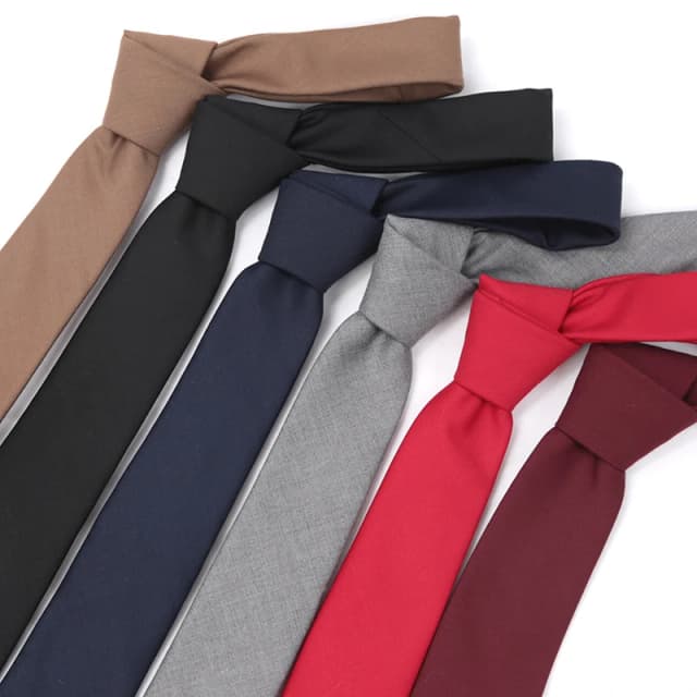 Gravata masculina de algodão preto sólido gravata gola estreita gravatas finas casamento negócios casaual festa terno camisa presente para homem acessório