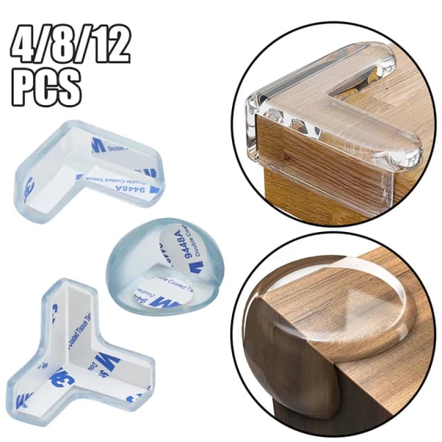 Criança bebê segurança protetor de silicone mesa macia transparente crianças anti colisão mesa canto borda proteção capa