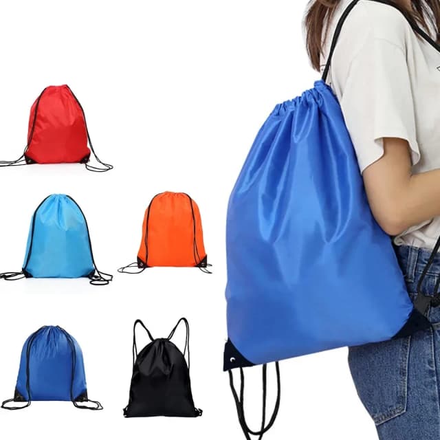 Saco impermeável do Gym do cordão, mochila exterior do curso, Daybag DIY, sacos de compras, natação, basquetebol, ioga, esportes, aptidão, 1 pc
