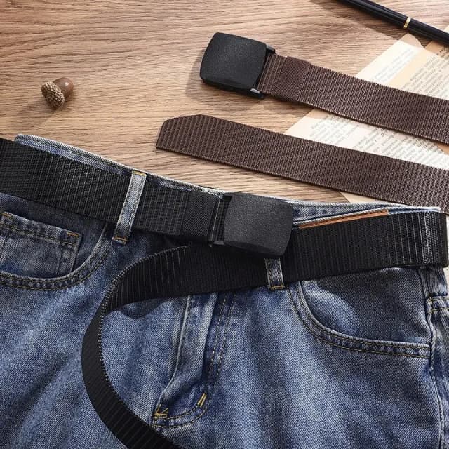 Cinto Tático Militar de Nylon para Estudantes, Antialérgico, Sem Metal, para Treinamento e Segurança em Calças