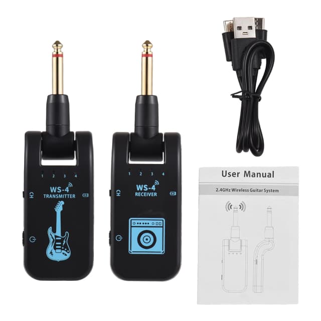 2.4g sistema de guitarra sem fio recarregável transmissor receptor conjunto para guitarra elétrica baixo instrumentos vento elétrico