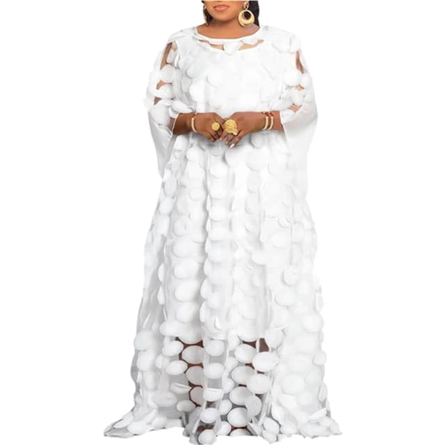Vestido muçulmano africano para mulheres, Dubai Caftan, vestidos de festa, chiffon Boubou Robe, Djellaba feminino