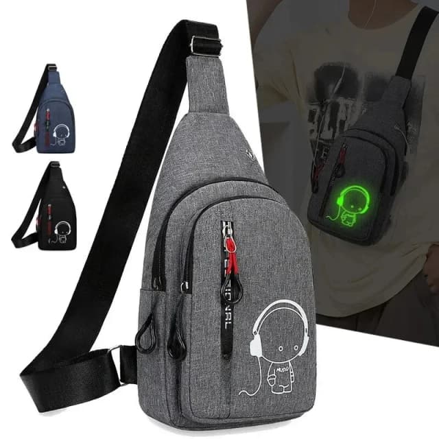 Bolsa de peito masculina 2024 nova moda casual bolsa de ombro masculino mão crossbody coreano ciclismo mochila