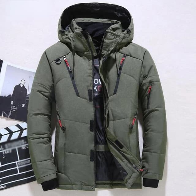 -20 graus para baixo jaqueta masculina de inverno parkas pato branco para baixo jaqueta com capuz ao ar livre grosso quente acolchoado casaco de neve oversize M-4XL