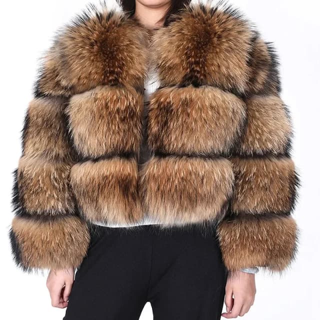 2025 maomaokong super quente inverno feminino luxo grosso real casaco de pele de guaxinim natural jaqueta de pele de raposa plus size jaquetas colete feminino
