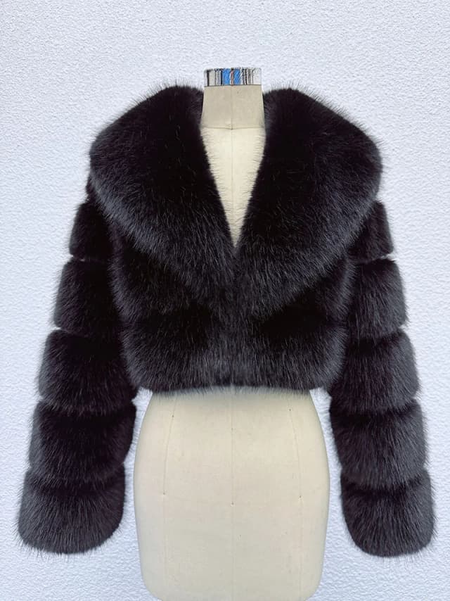 Zadorin tendência pele topo novo recortado casaco de pele do falso mulher roupas peludo jaqueta de pele do falso casacos de inverno para mulher outerwears topo mujer