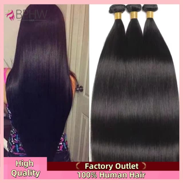 12a pacotes retos peruanos osso em linha reta extensões de cabelo humano 1/3/4 pacotes negócio cor natural para preto feminino atacado