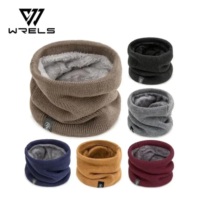 Lenço de malha quente engrossado pelúcia à prova de vento inverno pescoço gaiter à prova de frio esporte ao ar livre esqui correndo das mulheres dos homens cachecol tubo