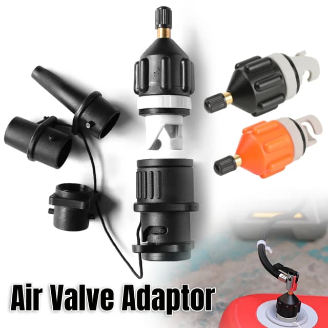 Adaptador de válvula de ar para placa sup, adaptador de bomba inflável, barco de remo, caiaque, válvula de ar, conector de bomba, conversor de compressor de ar de pneu