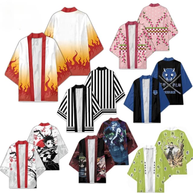 Segunda dimensão Demon Slayer Kimono Cosplay Tanjiro Demon Slayer Mesma capa