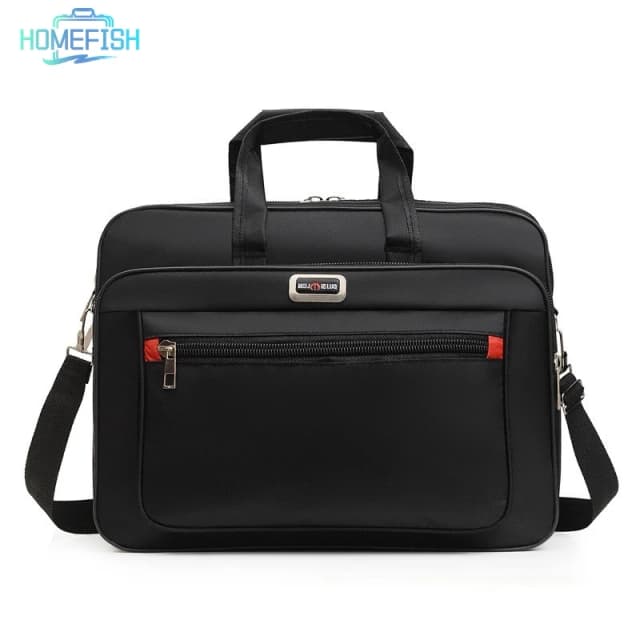 Bolsa de Negócios HOMEFISH para Homens, Grande Capacidade, Portátil, Versátil, Bolsa de Ombro com Múltiplos Compartimentos para Negócios e Uso Casual
