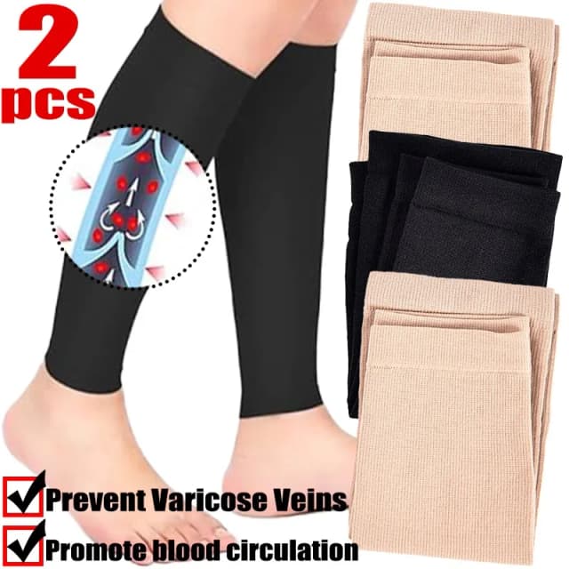 Aliviar a fadiga muscular bezerro meia tratamento varizes antidesgaste inferior perna meias leves respiráveis emagrecimento bezerro meias