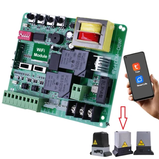 220V!! Tuya wifi abridor de portão deslizante controlador de motor placa de circuito placa mãe compatível com motor vevor